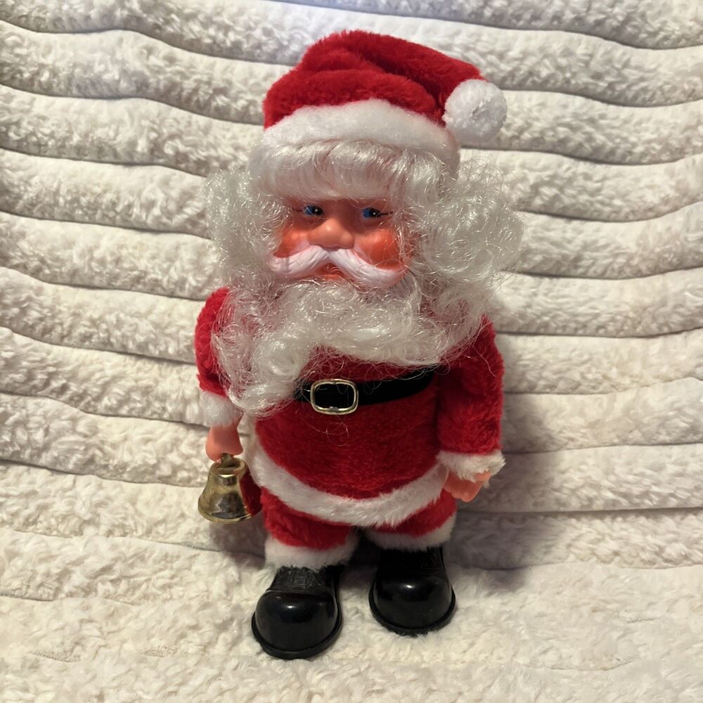 Walking Santa Claus With Multifunctions and I.C. Music Christmas  w/Bell 1970's - Picture 5 of 11